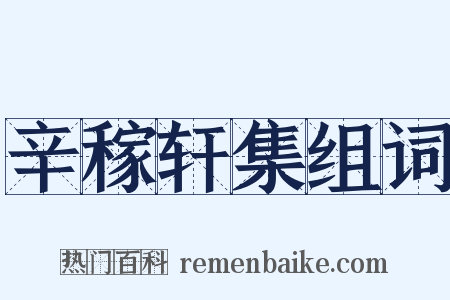 辛稼轩集组词是什么意思的图片